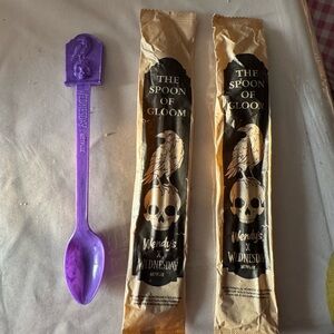 Set of 2 Purple Spoons, The Spoon of Gloom Wednesday Adam’s meal from Wendy’s